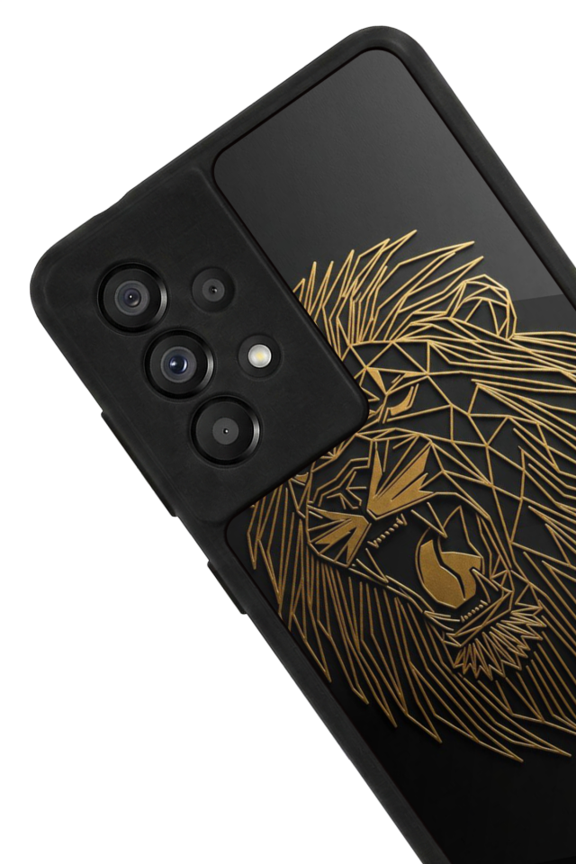 Samsung Galaxy A73 Uyumlu Aslan Tasarımlı Glossy Premium Kılıf