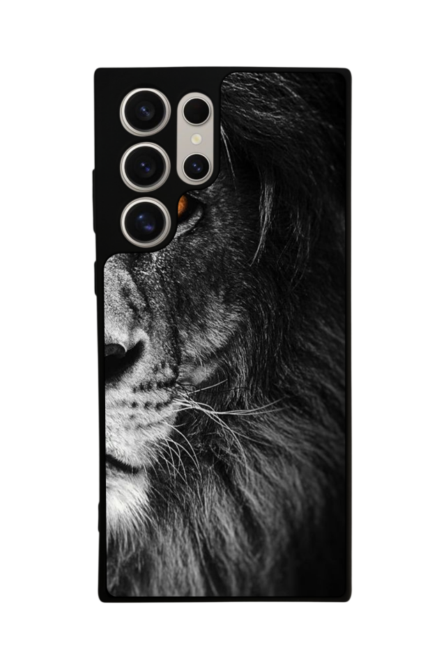 Samsung Galaxy S24 Ultra Uyumlu Aslan Tasarımlı Glossy Premium Kılıf