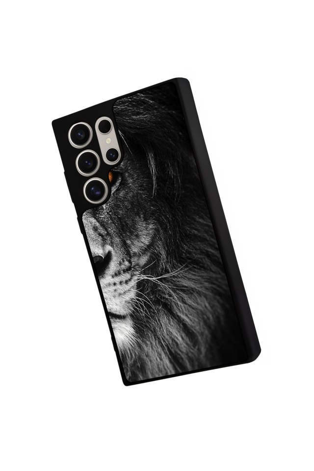 Samsung Galaxy S24 Ultra Uyumlu Aslan Tasarımlı Glossy Premium Kılıf