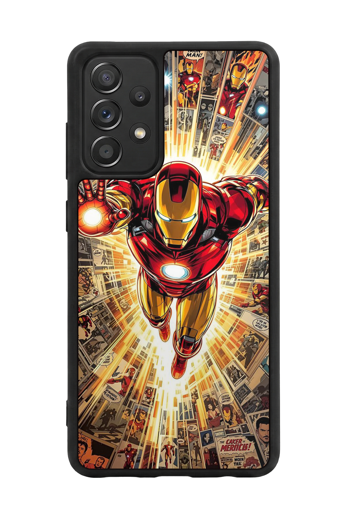 Samsung Galaxy A72 Uyumlu Iron Man ( Demir Adam ) Tasarımlı Glossy Premium Kılıf