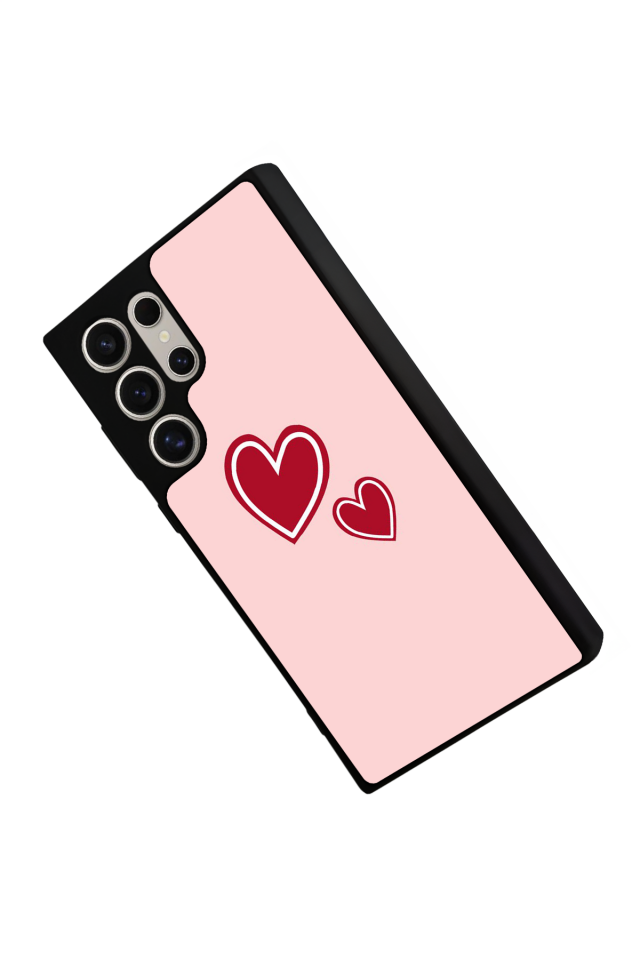 Samsung Galaxy S23 Ultra Uyumlu Kalp Love Tasarımlı Glossy Premium Kılıf