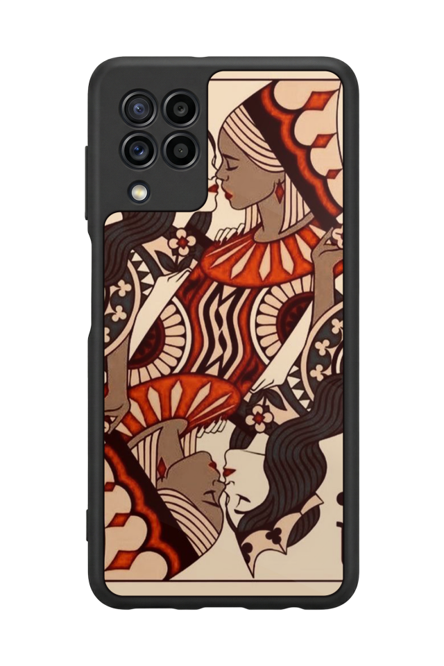 Samsung Galaxy M22 Uyumlu Kalp Love Tasarımlı Glossy Premium Kılıf