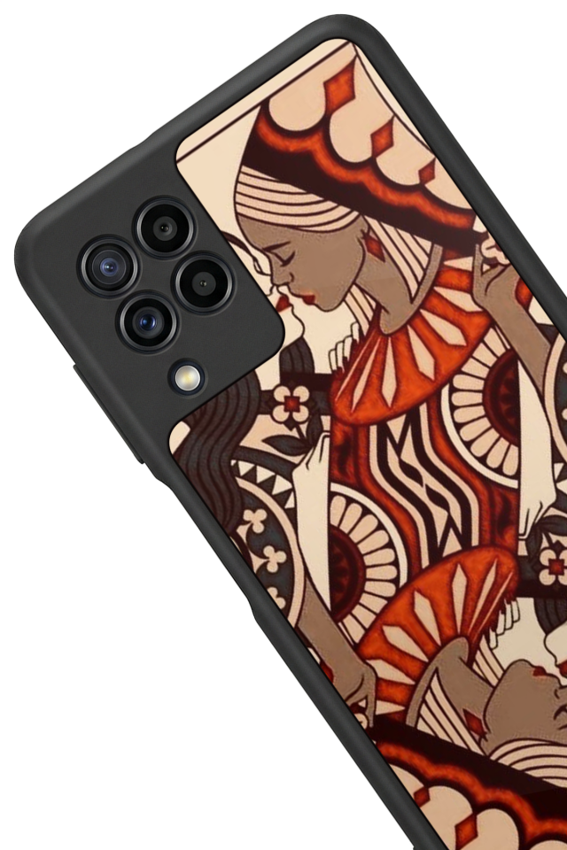 Samsung Galaxy M22 Uyumlu Kalp Love Tasarımlı Glossy Premium Kılıf