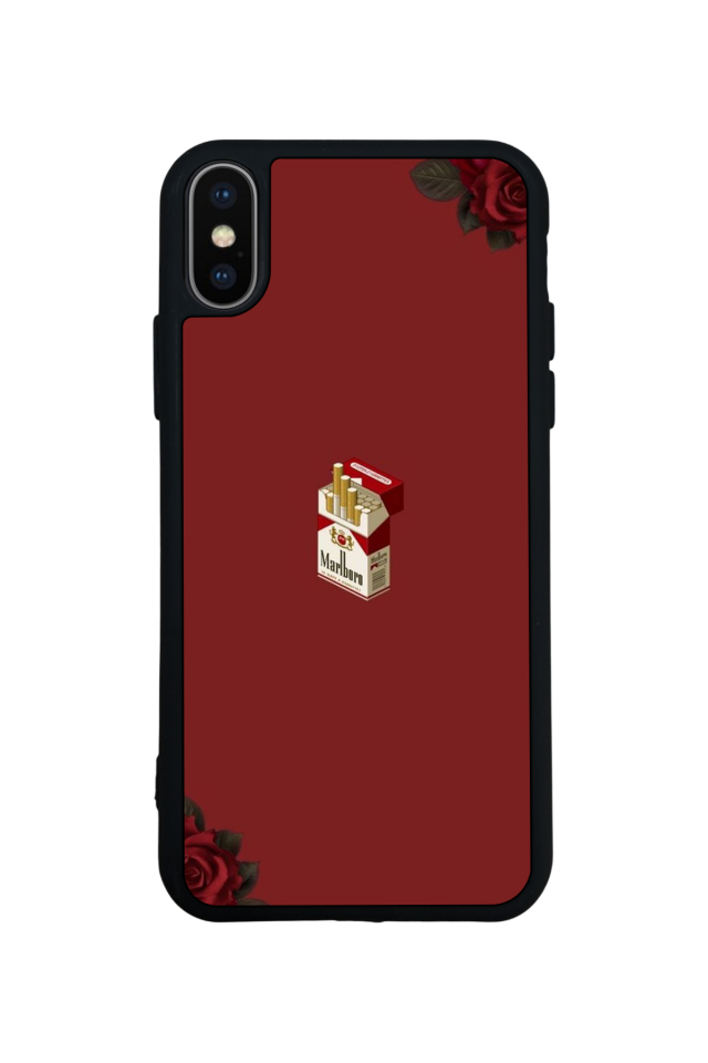 iPhone X/ XS Uyumlu Kirmizi Tasarımlı Glossy Premium Kılıf