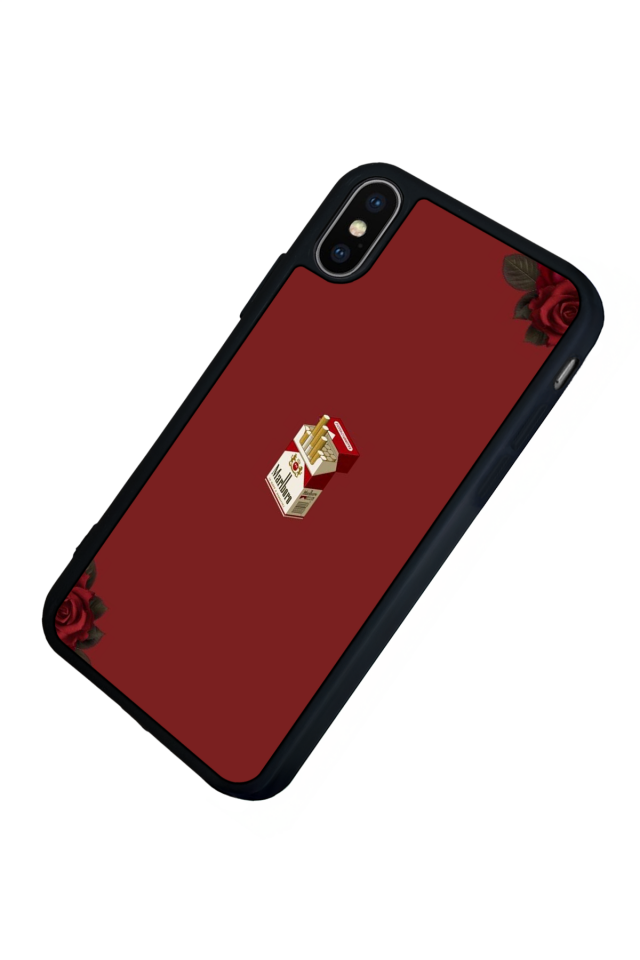 iPhone X/ XS Uyumlu Kirmizi Tasarımlı Glossy Premium Kılıf