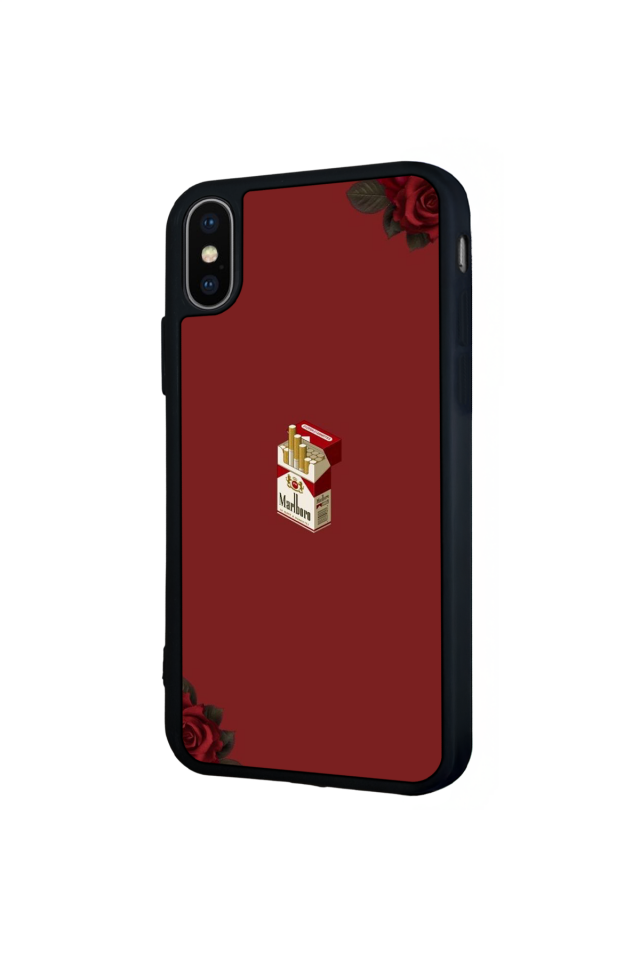 iPhone X/ XS Uyumlu Kirmizi Tasarımlı Glossy Premium Kılıf