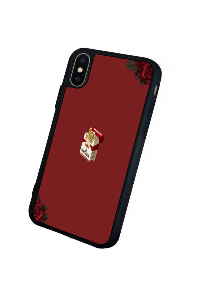 iPhone X/ XS Uyumlu Kirmizi Tasarımlı Glossy Premium Kılıf