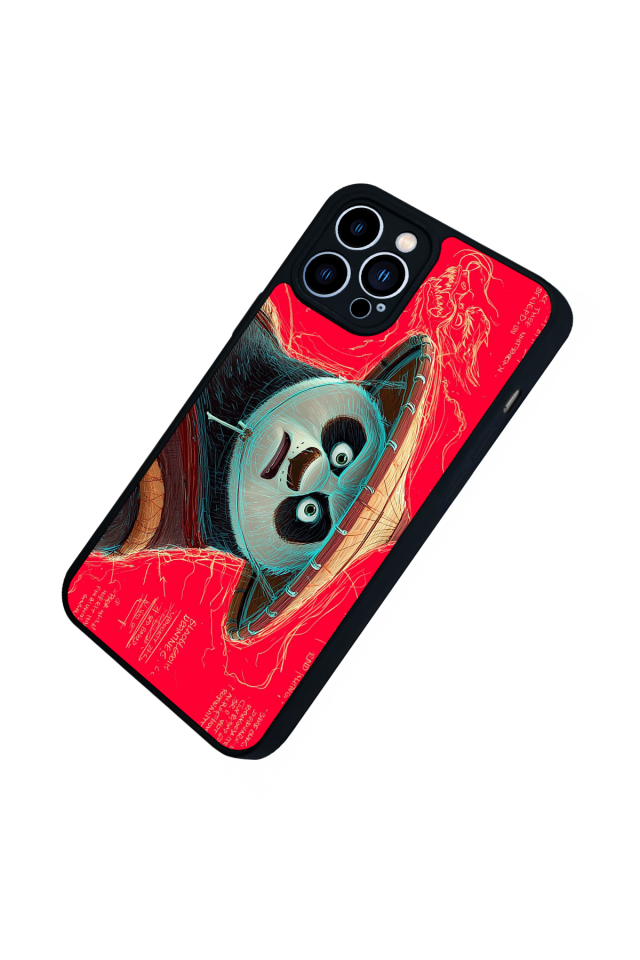 iPhone 12 Pro Max Uyumlu Kung Fu Panda Tasarımlı Glossy Premium Kılıf