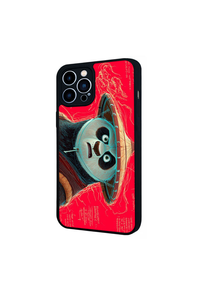 iPhone 12 Pro Max Uyumlu Kung Fu Panda Tasarımlı Glossy Premium Kılıf