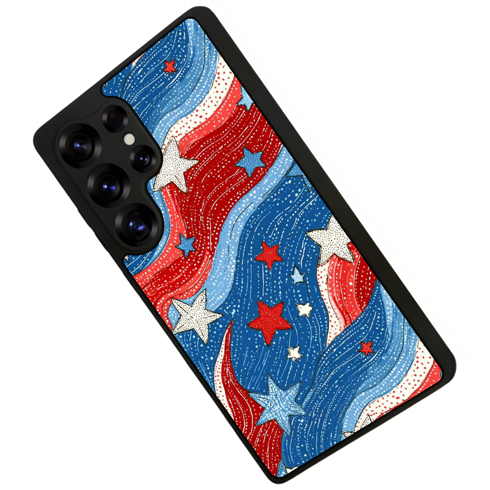 Samsung Galaxy S25 Ultra Uyumlu Retro Yildizlar Tasarımlı Glossy Premium Kılıf