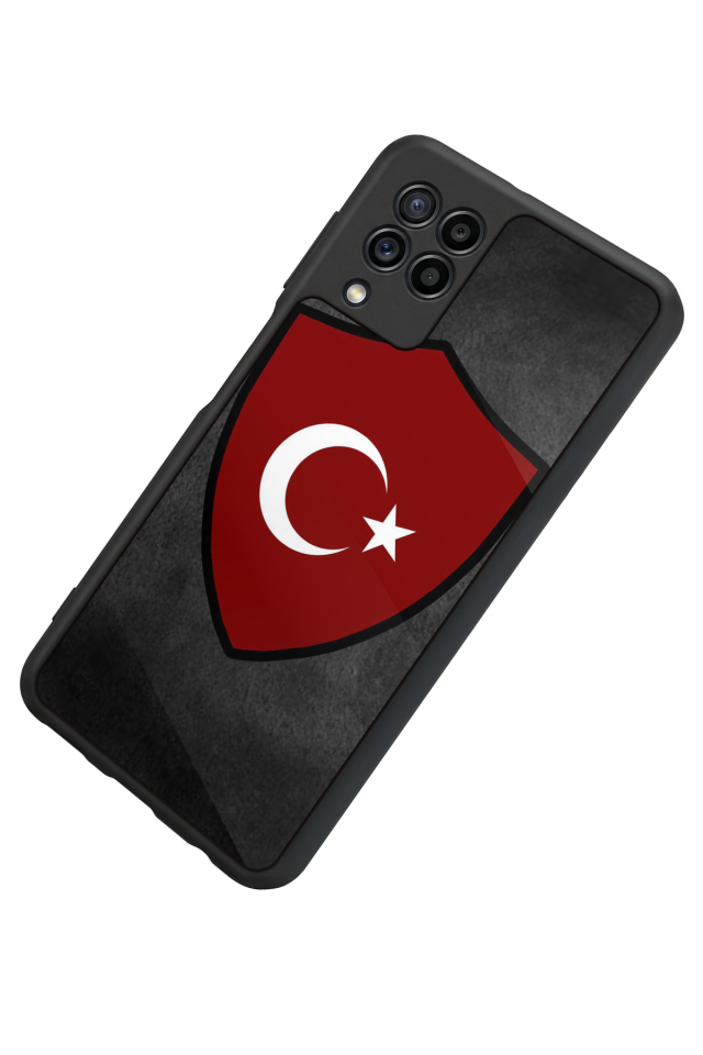 Samsung Galaxy M32 Uyumlu Türk Bayragi Tasarımlı Glossy Premium Kılıf