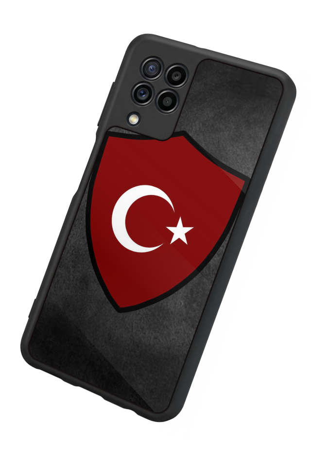 Samsung Galaxy M32 Uyumlu Türk Bayragi Tasarımlı Glossy Premium Kılıf