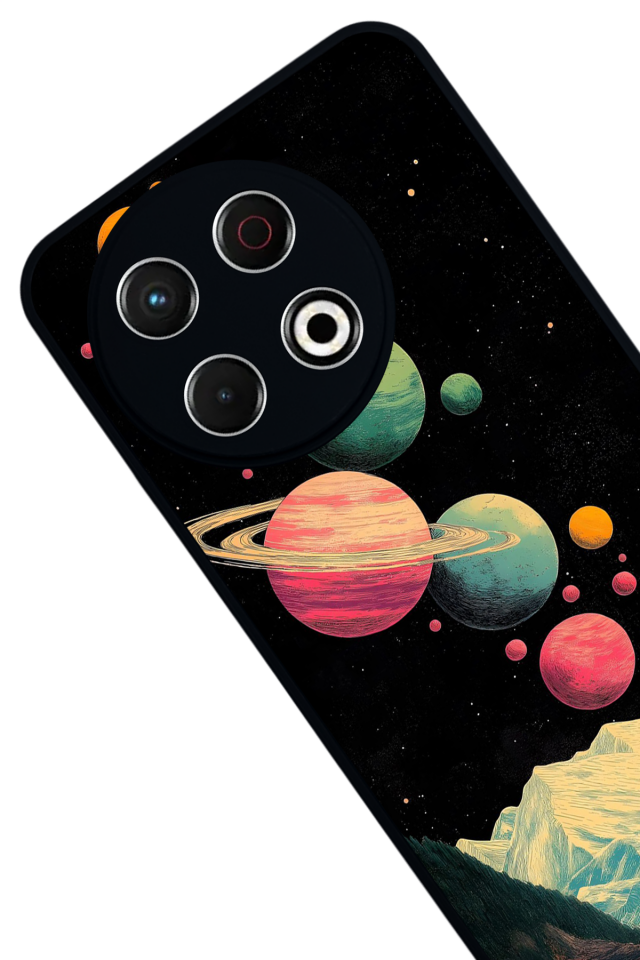 Tecno Spark 30 Pro Uyumlu Uzay Tasarımlı Glossy Premium Kılıf