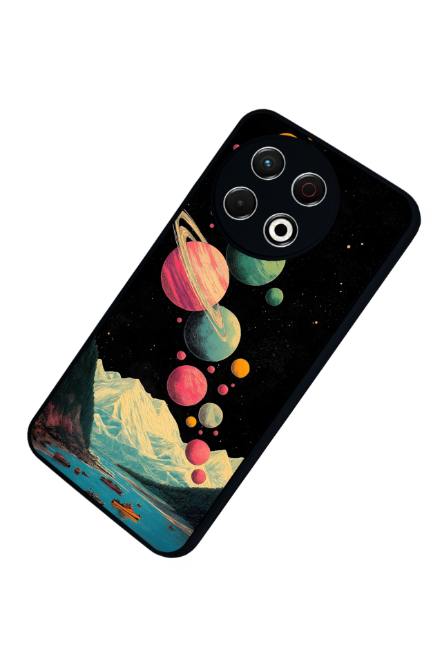 Tecno Spark 30 Pro Uyumlu Uzay Tasarımlı Glossy Premium Kılıf