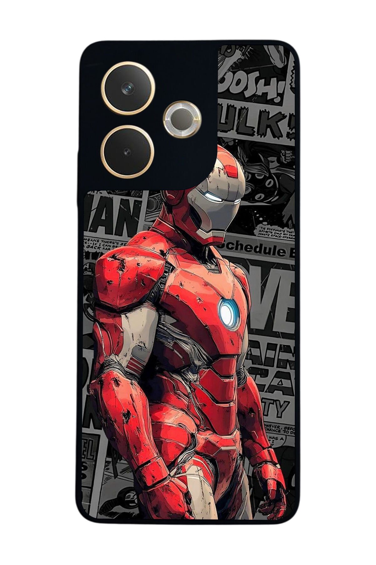 Oppo A5 Pro Uyumlu Iron Man ( Demir Adam ) Tasarımlı Glossy Premium Kılıf