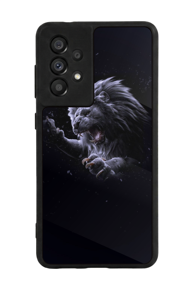 Samsung Galaxy A73 Uyumlu Aslan Tasarımlı Glossy Premium Kılıf