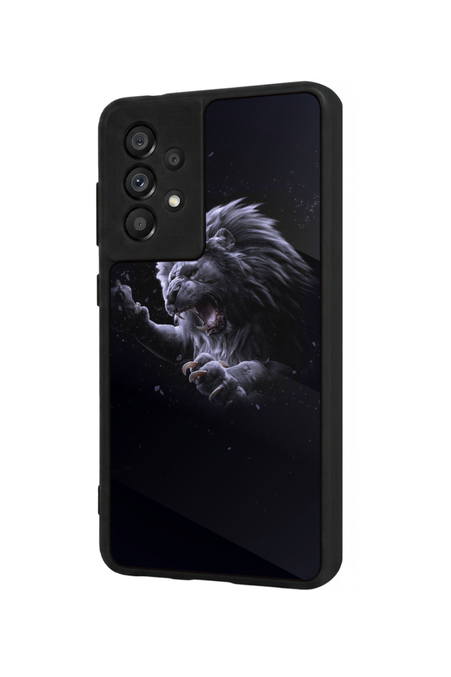 Samsung Galaxy A73 Uyumlu Aslan Tasarımlı Glossy Premium Kılıf