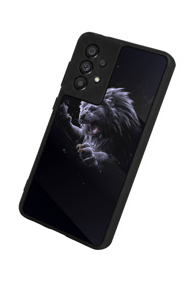 Samsung Galaxy A73 Uyumlu Aslan Tasarımlı Glossy Premium Kılıf