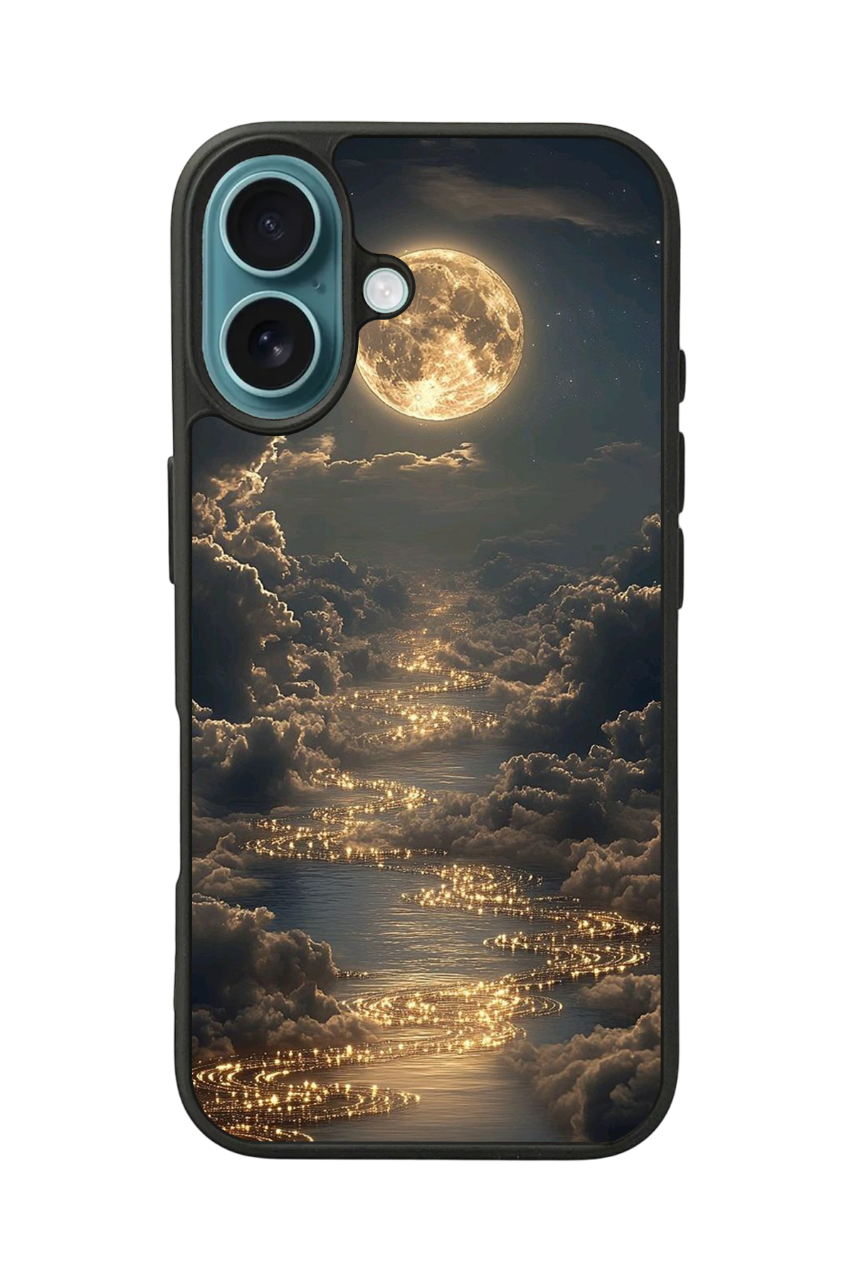 iPhone 16 Plus Uyumlu Ay Tasarımlı Glossy Premium Kılıf