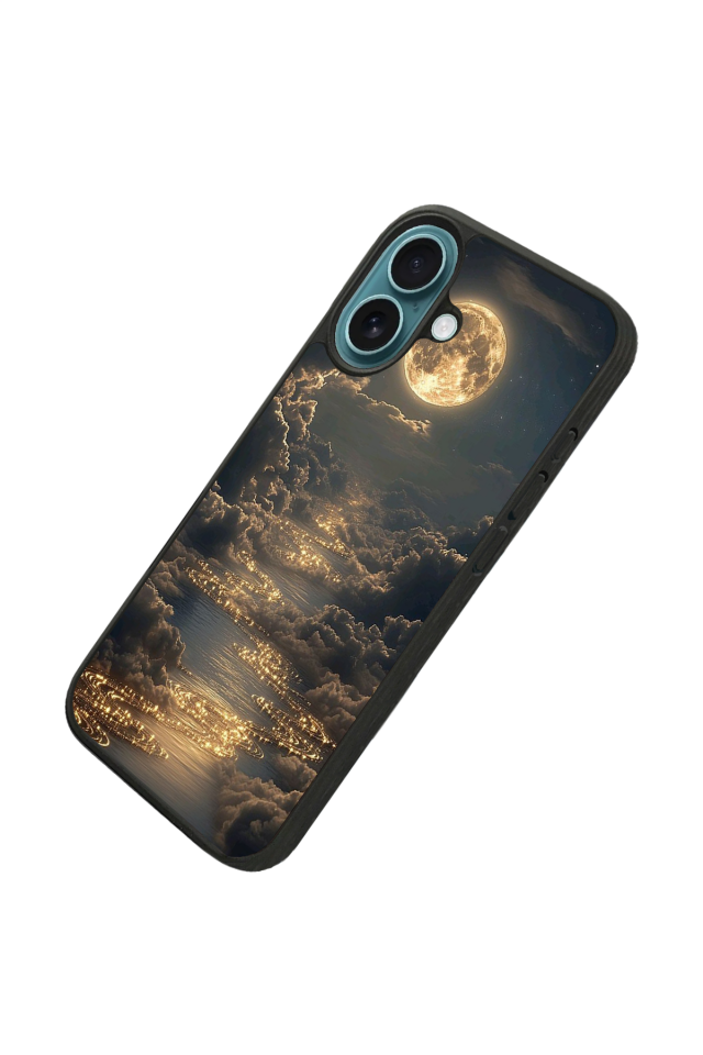 iPhone 16 Plus Uyumlu Ay Tasarımlı Glossy Premium Kılıf