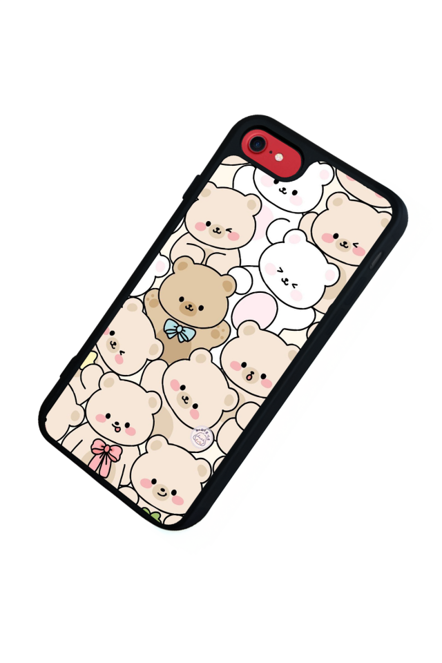 iPhone SE Uyumlu Ayı Tasarımlı Glossy Premium Kılıf