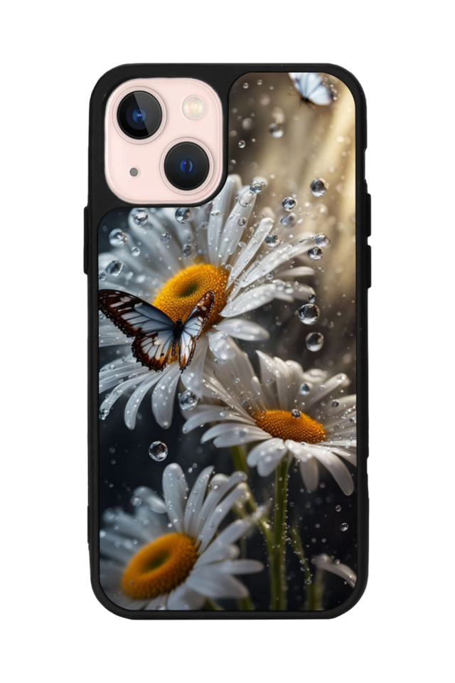 iPhone 15 Plus Uyumlu Cicek Tasarımlı Glossy Premium Kılıf