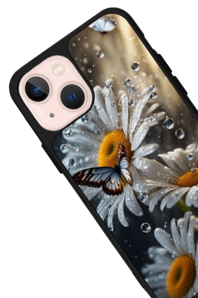 iPhone 15 Plus Uyumlu Cicek Tasarımlı Glossy Premium Kılıf