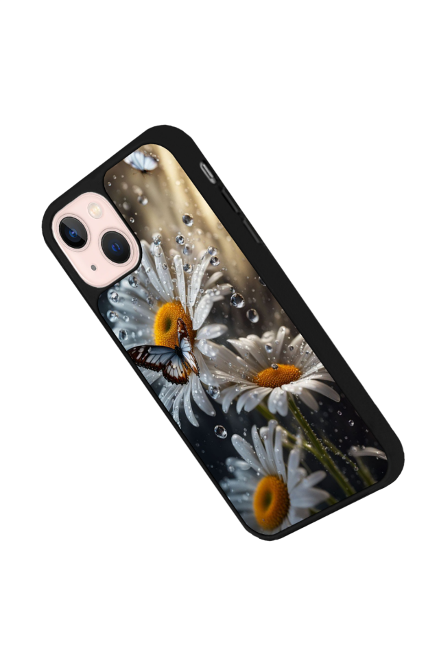 iPhone 15 Plus Uyumlu Cicek Tasarımlı Glossy Premium Kılıf