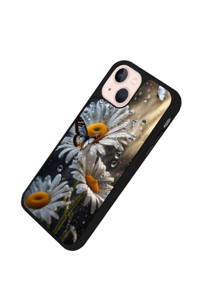 iPhone 15 Plus Uyumlu Cicek Tasarımlı Glossy Premium Kılıf