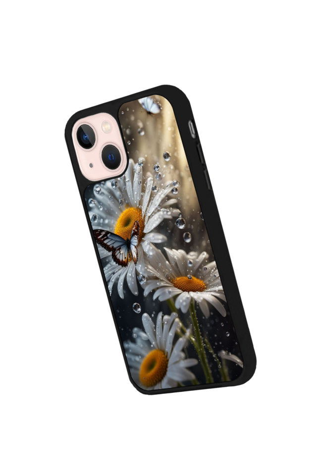 iPhone 15 Plus Uyumlu Cicek Tasarımlı Glossy Premium Kılıf