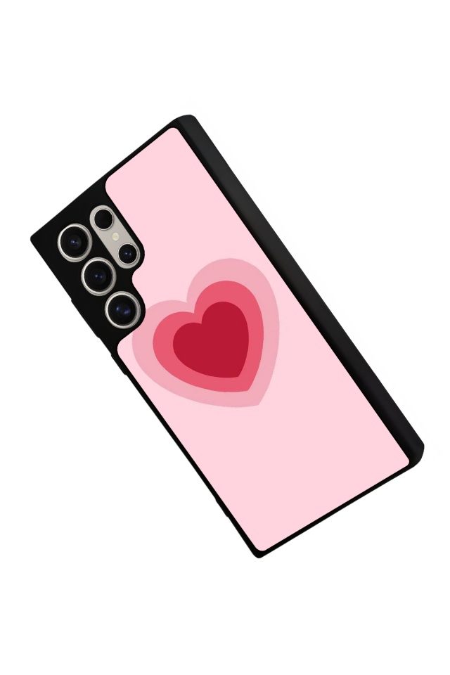 Samsung Galaxy S23 Ultra Uyumlu Kalp Love Tasarımlı Glossy Premium Kılıf