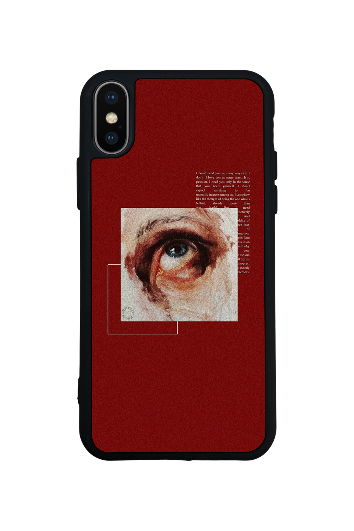iPhone X/ XS Uyumlu Kirmizi Tasarımlı Glossy Premium Kılıf
