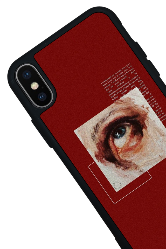 iPhone X/ XS Uyumlu Kirmizi Tasarımlı Glossy Premium Kılıf