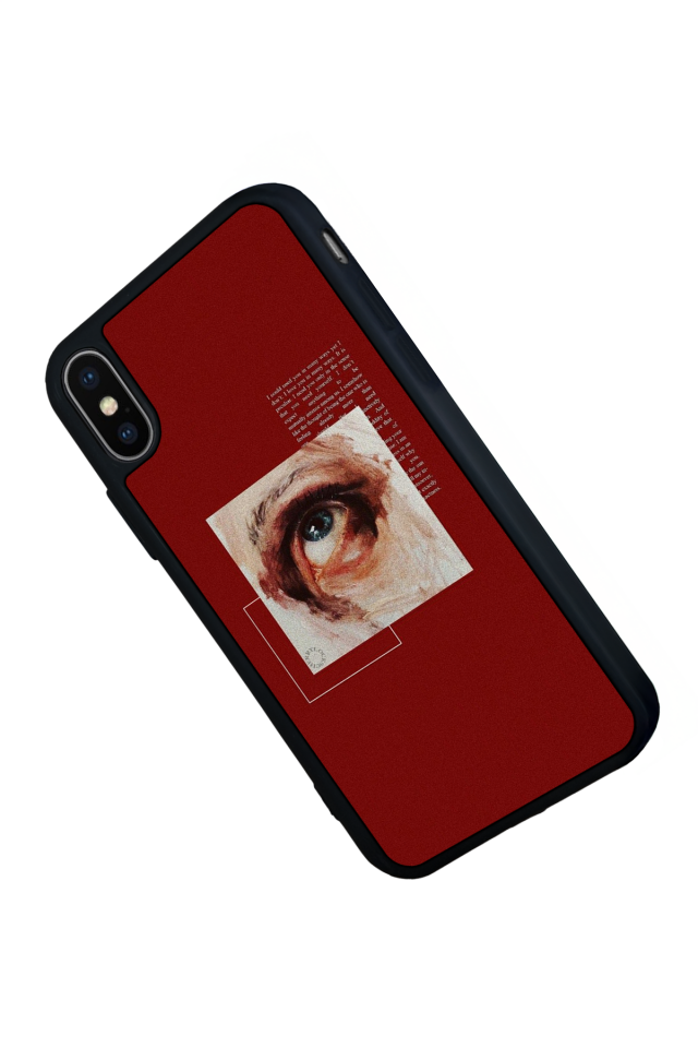 iPhone X/ XS Uyumlu Kirmizi Tasarımlı Glossy Premium Kılıf