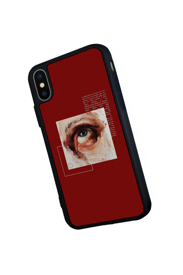 iPhone X/ XS Uyumlu Kirmizi Tasarımlı Glossy Premium Kılıf