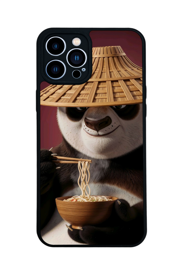 iPhone 12 Pro Max Uyumlu Kung Fu Panda Tasarımlı Glossy Premium Kılıf