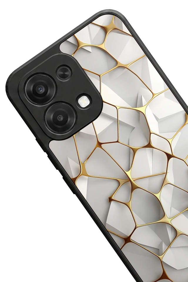 Oppo A6 Pro Uyumlu Mermer Marble Tasarımlı Glossy Premium Kılıf