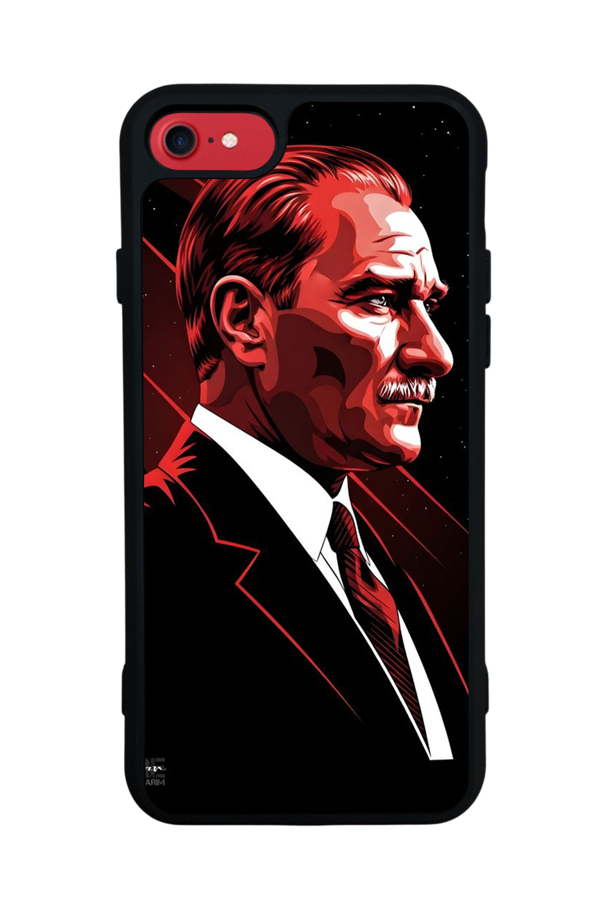 iPhone 8 Uyumlu Mustafa Kemal Ataturk Tasarımlı Glossy Premium Kılıf
