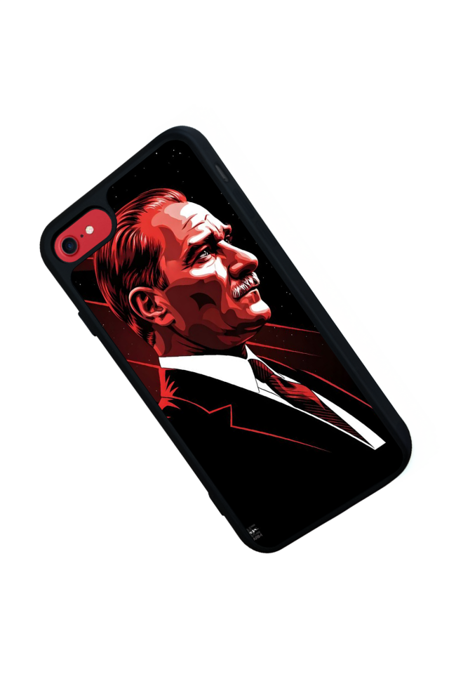 iPhone 8 Uyumlu Mustafa Kemal Ataturk Tasarımlı Glossy Premium Kılıf