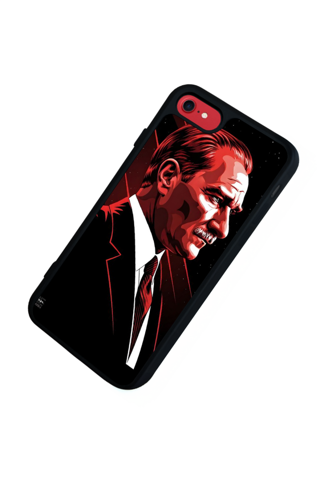 iPhone 8 Uyumlu Mustafa Kemal Ataturk Tasarımlı Glossy Premium Kılıf