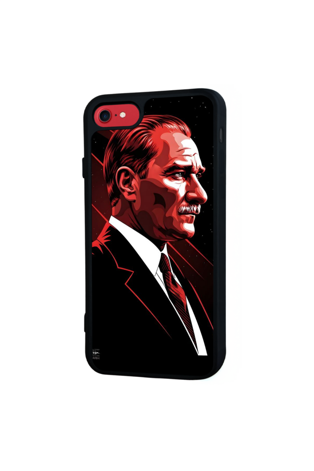 iPhone 8 Uyumlu Mustafa Kemal Ataturk Tasarımlı Glossy Premium Kılıf