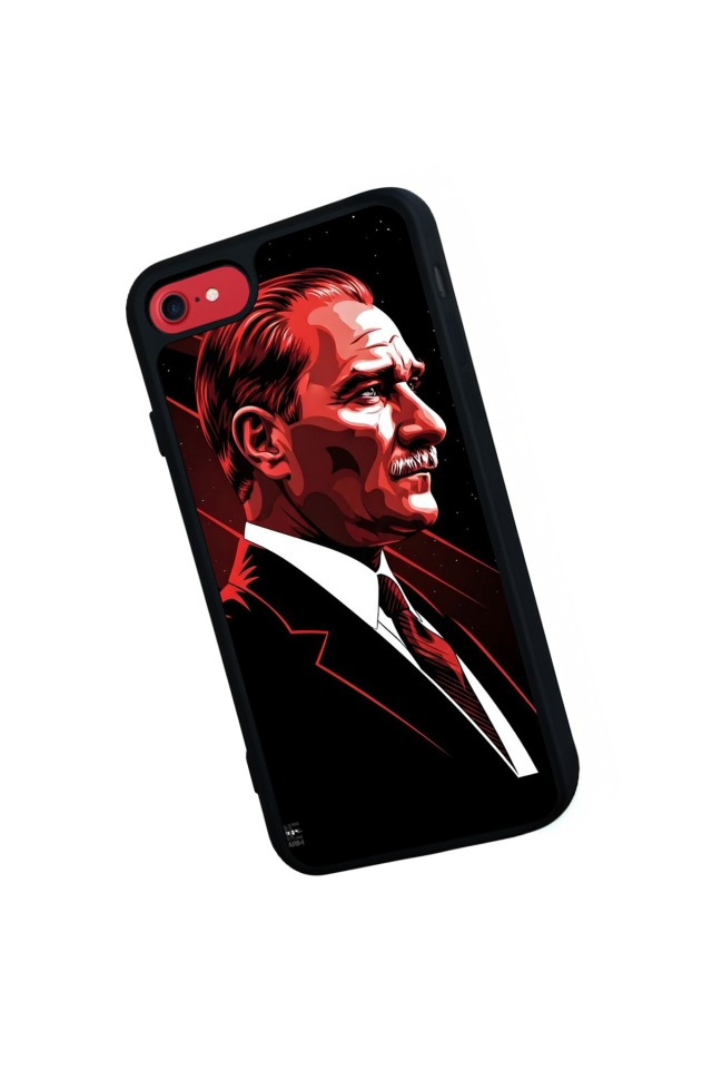 iPhone 8 Uyumlu Mustafa Kemal Ataturk Tasarımlı Glossy Premium Kılıf