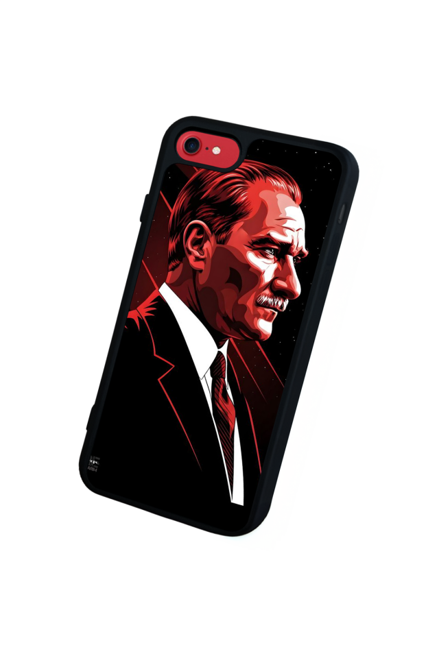 iPhone 8 Uyumlu Mustafa Kemal Ataturk Tasarımlı Glossy Premium Kılıf