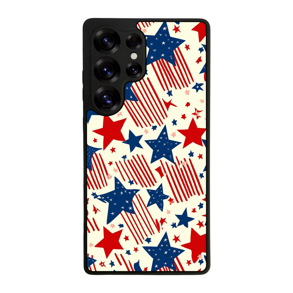 Samsung Galaxy S25 Ultra Uyumlu Retro Yildizlar Tasarımlı Glossy Premium Kılıf