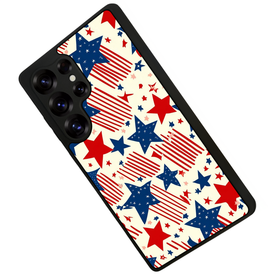 Samsung Galaxy S25 Ultra Uyumlu Retro Yildizlar Tasarımlı Glossy Premium Kılıf