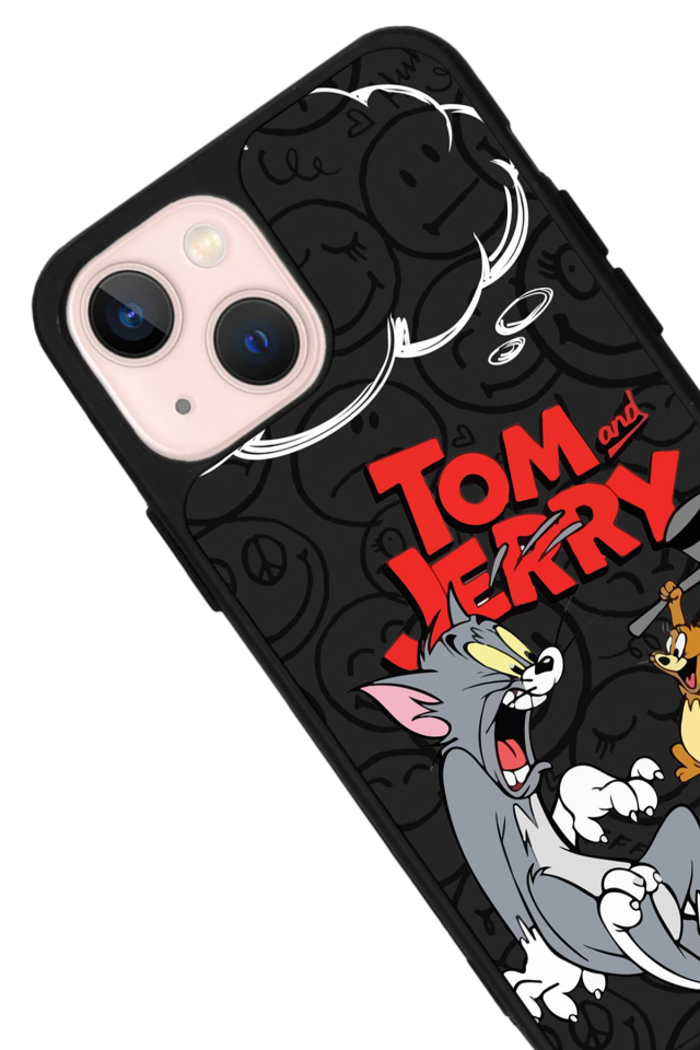iPhone 13 Mini Uyumlu Tom And Jerry Tasarımlı Glossy Premium Kılıf