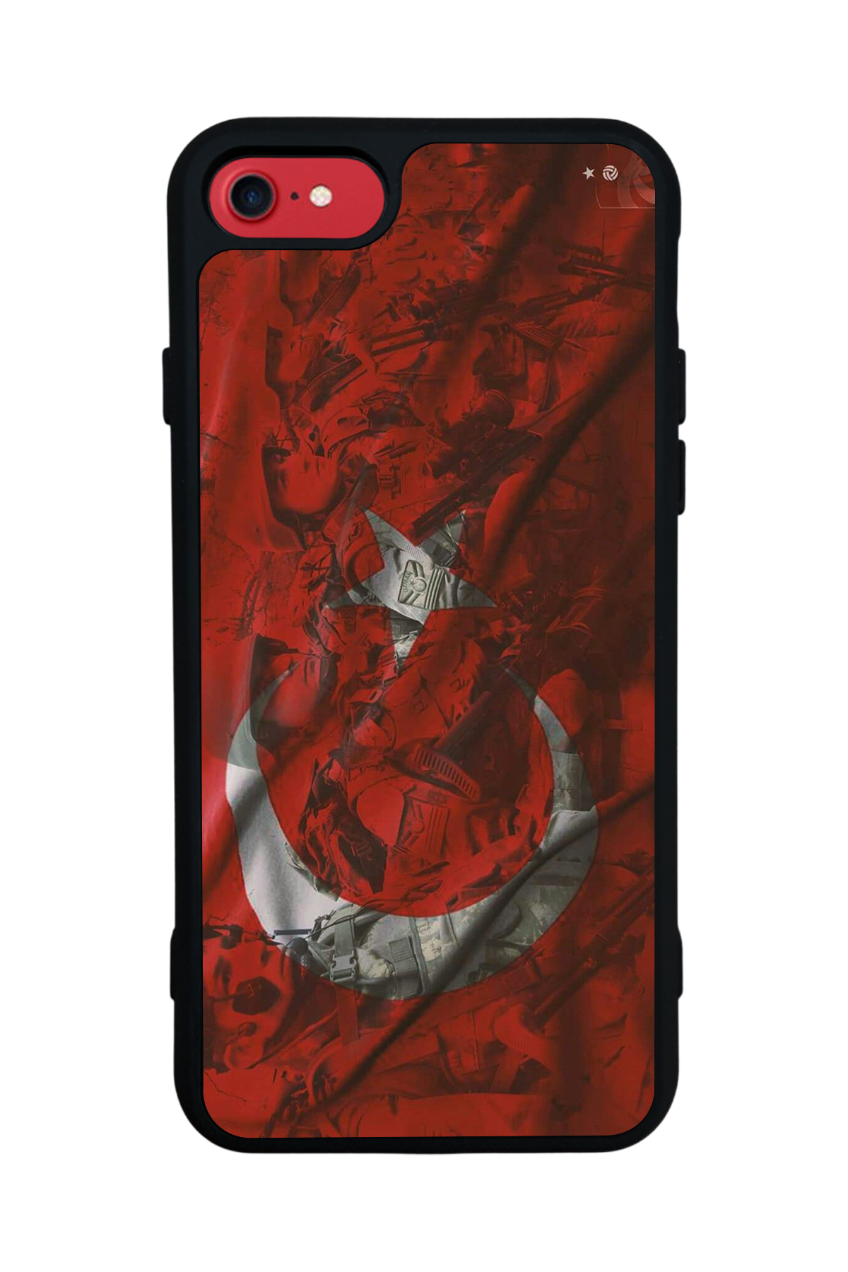 iPhone 7 Uyumlu Türk Bayragi Tasarımlı Glossy Premium Kılıf