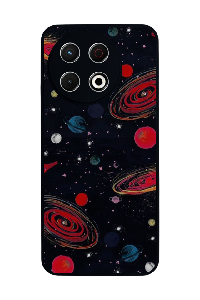 Tecno Spark 30 Pro Uyumlu Uzay Tasarımlı Glossy Premium Kılıf