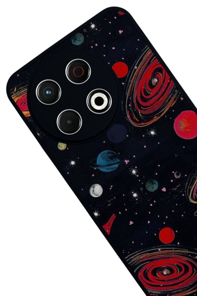 Tecno Spark 30 Pro Uyumlu Uzay Tasarımlı Glossy Premium Kılıf