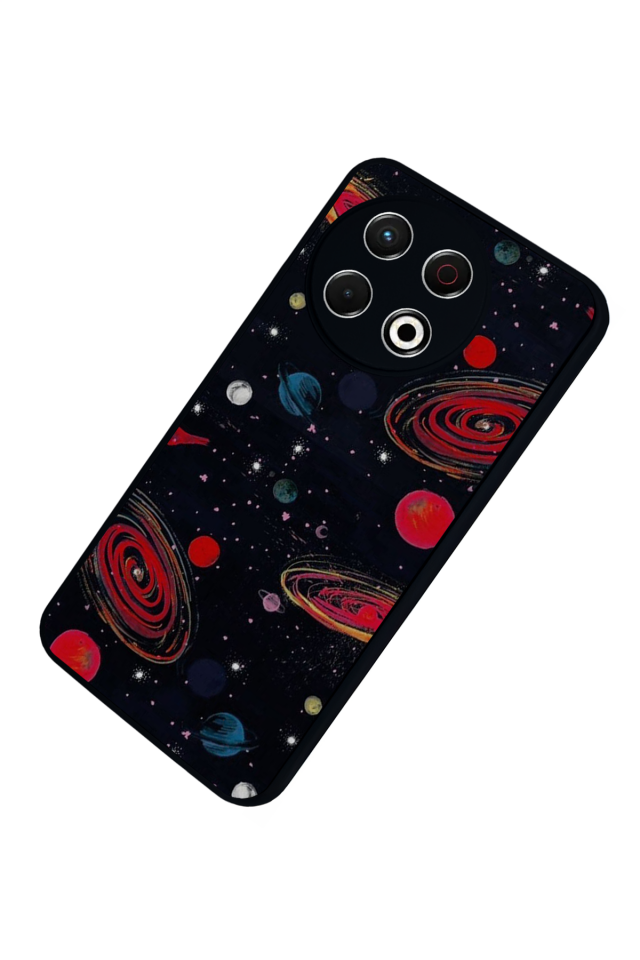 Tecno Spark 30 Pro Uyumlu Uzay Tasarımlı Glossy Premium Kılıf